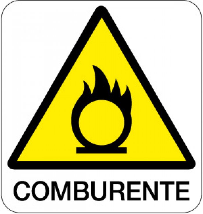 CARTELLO IN ALLUMINIO FORMATO MM 330X350 COMBURENTE (212B)