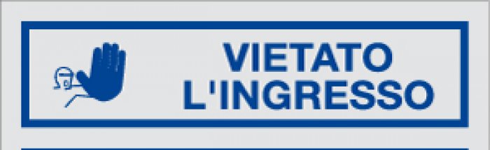 VIETATO L'INGRESSO (GRIGIO) (2158)
