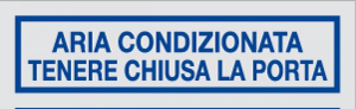 ARIA CONDIZIONATA TENERE CHIUSA LA PORTA (GRIGIO) (2172)