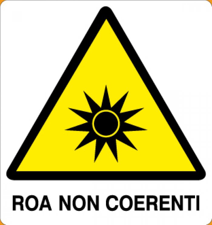 CARTELLO IN ALLUMINIO FORMATO MM 330X350 ROA NON COERENTI (220B)