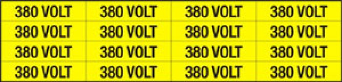 FOGLIO DISTRIBUTORE FORMATO MM 240X60 DA 16 ETICHETTE 380 VOLT (2301F)