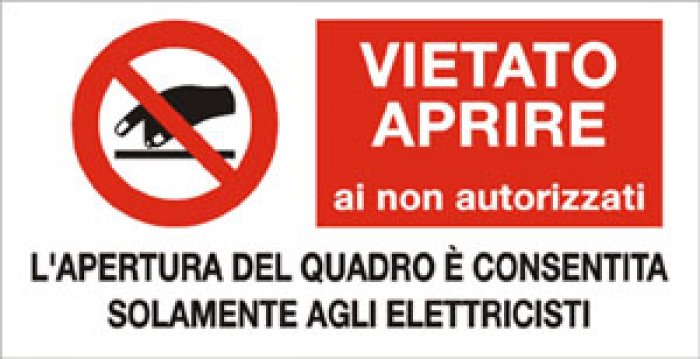 FOGLIO DISTRIBUTORE FORMATO MM 330X170 VIETATO APRIRE AI NON AUTORIZZ (2306)