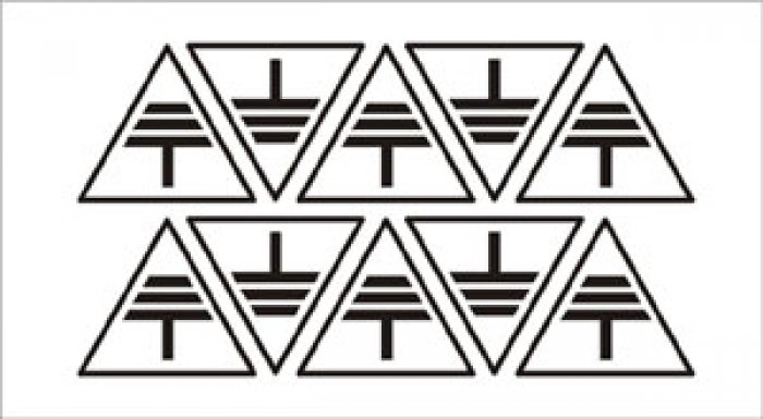 FOGLIO DISTRIBUTORE FORMATO MM 200X110 DA 10 ETICHETTE SIMBOLO TERRA (2321)