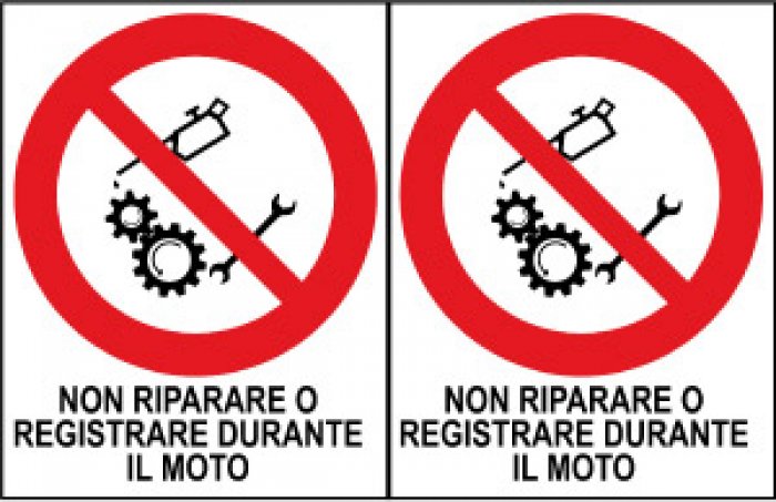 FOGLIO DISTRIBUTORE FORMATO MM 250X160 DA 2 ETICHETTE NON RIPAR REGIS DURANTE MOTO (2372)