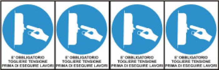 Foglio Distributore Formato Mm 250x80 Da 4 Et Obblig Togliere Tens Prima Lav