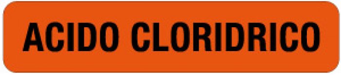 ETICHETTA AUTOADESIVA FORMATO MM 330X70 ACIDO CLORIDRICO (2462)