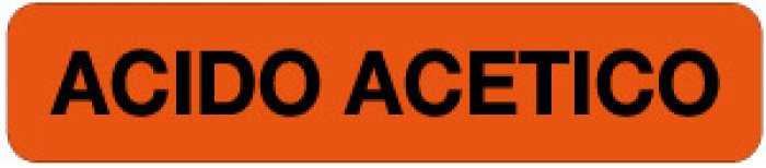 ETICHETTA AUTOADESIVA FORMATO MM 330X70 ACIDO ACETICO (2469)