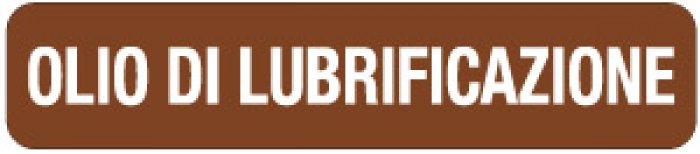 ETICHETTA AUTOADESIVA FORMATO MM 330X70 OLIO DI LUBRIFICAZIONE (2485)