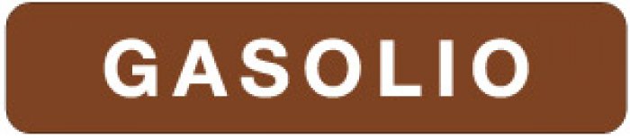 ETICHETTA AUTOADESIVA FORMATO MM 330X70 GASOLIO (2490)