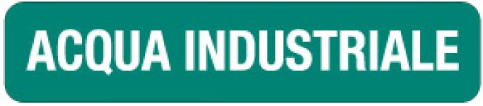 ETICHETTA AUTOADESIVA FORMATO MM 330X70 ACQUA INDUSTRIALE (2504)