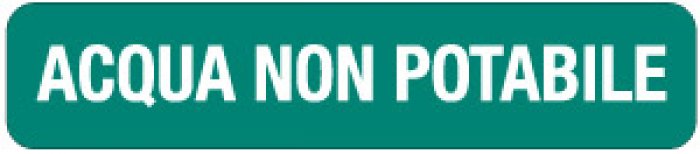 ETICHETTA AUTOADESIVA FORMATO MM 330X70 ACQUA NON POTABILE (2507)