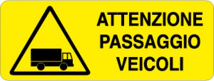 ATTENZIONE PASSAGGIO VEICOLI RETTANGOLARE (308)