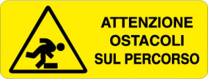 ATTENZIONE OSTACOLI SUL PERCORSO RETTANGOLARE (320)