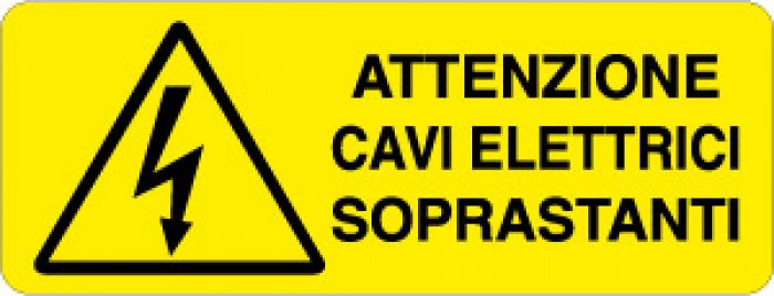 ATTENZIONE CAVI ELETTRICI SOPRASTANTI RETTANGOLARE (372)