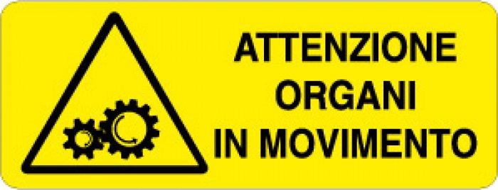 ATTENZIONE ORGANI IN MOVIMENTO RETTANGOLARE (392)