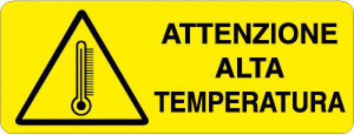 ATTENZIONE ALTA TEMPERATURA RETTANGOLARE (397)