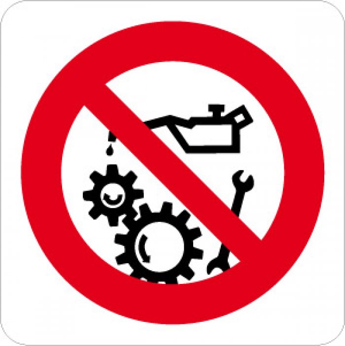 PITTOGRAMMA VIETATO OPERARE SU ORGANI IN MOTO (510)