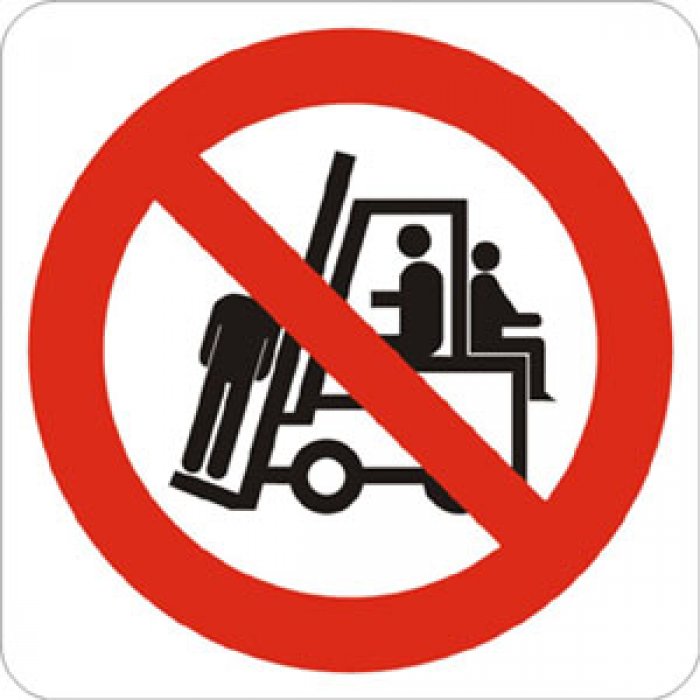 PITTOGRAMMA VIETATO TRASPORTARE O SOLLEVARE PERSONE (511)