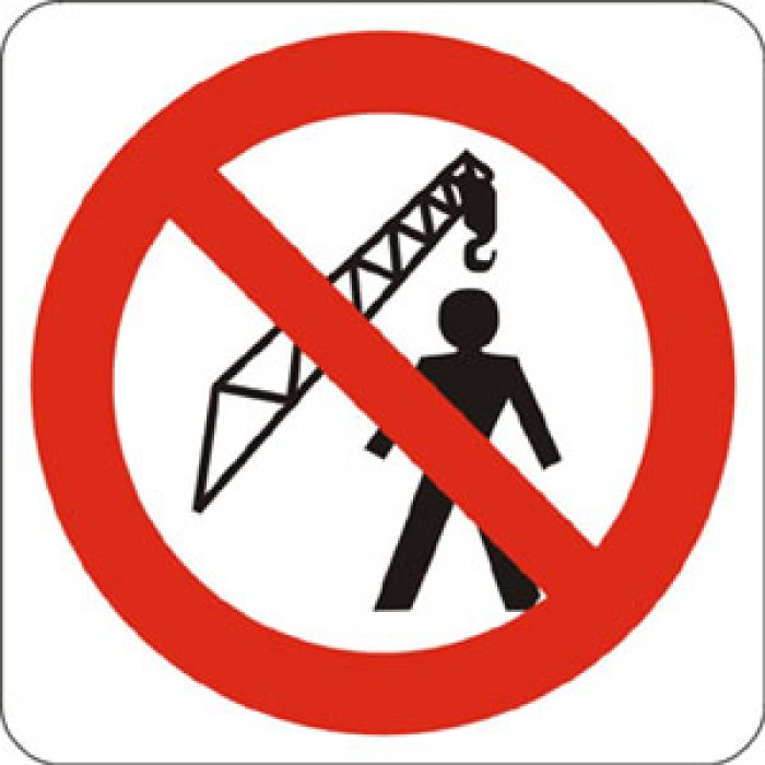 PITTOGRAMMA VIETATO PASSARE / SOSTARE GRU (518)