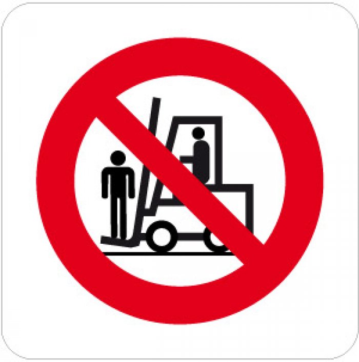 PITTOGRAMMA VIETATO TRASPORTARE PERSONE  (539)