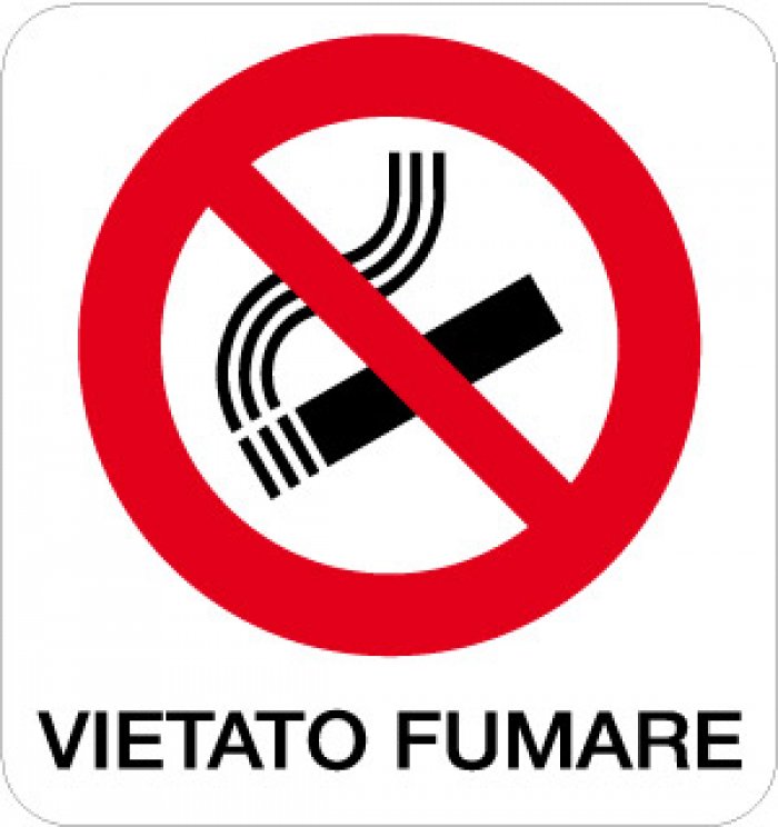 CARTELLO IN ALLUMINIO FORMATO MM 330X350 VIETATO FUMARE (559B)