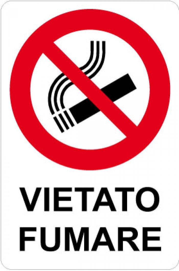 VIETATO FUMARE VERTICALE RETTANGOLARE (559A)
