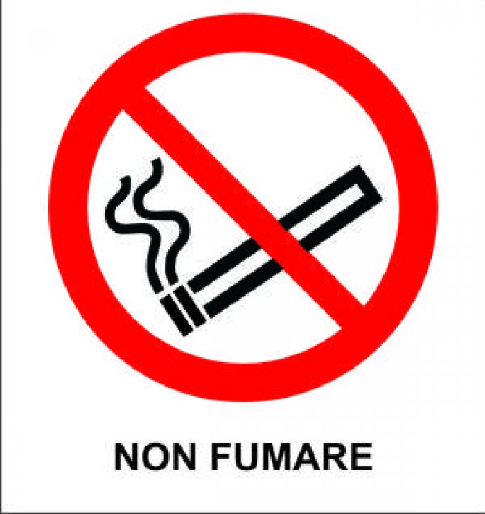 CARTELLO IN ALLUMINIO FORMATO MM 330X350 NON FUMARE (560B)