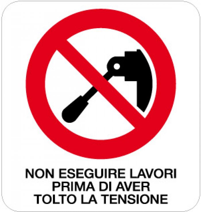 CARTELLO IN ALLUMINIO FORMATO MM 330X350 NON ES LAVIETATO PRIMA AVIETATO TOLTO TENS (592B)