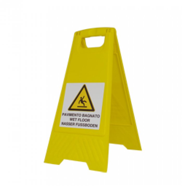 CAVALLETTO 'PAVIMENTO BAGNATO' IN PP GIALLO  (6091)