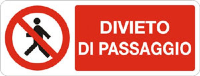 DIVIETO DI PASSAGGIO RETTANGOLARE (704)