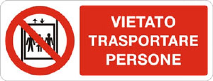 VIETATO TRASPORTARE PERSONE RETTANGOLARE (761)