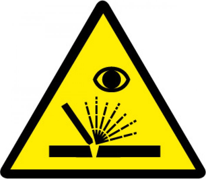 PITTOGRAMMA PERICOLO RADIAZIONI UV DA SALDATURA (8)