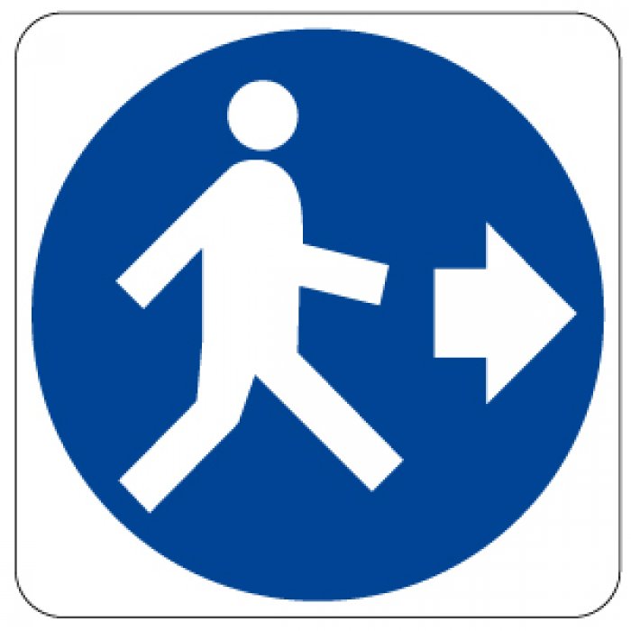 PITTOGRAMMA PEDONI A DESTRA (923)