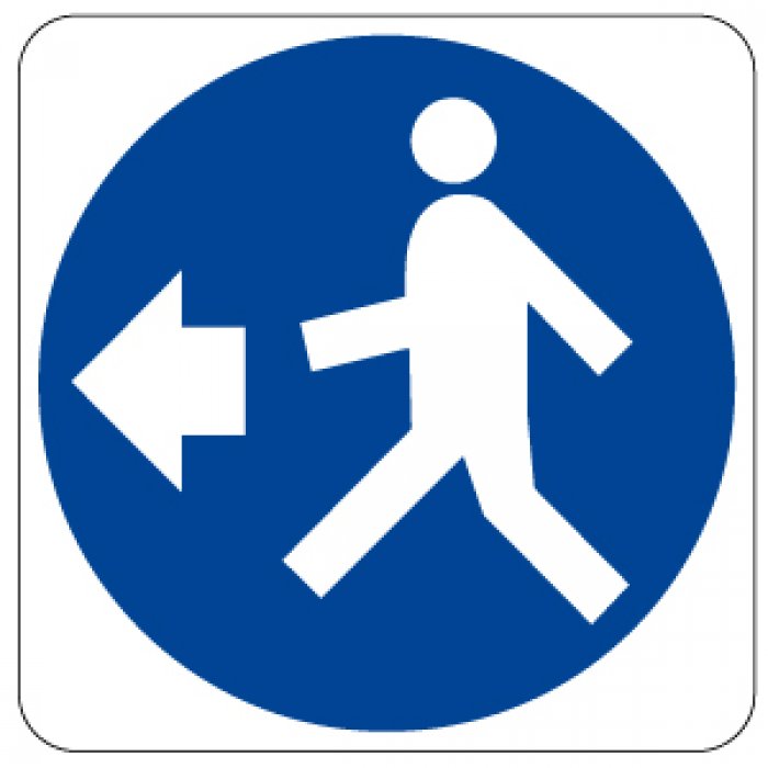 PITTOGRAMMA PEDONI A SINISTRA (927)