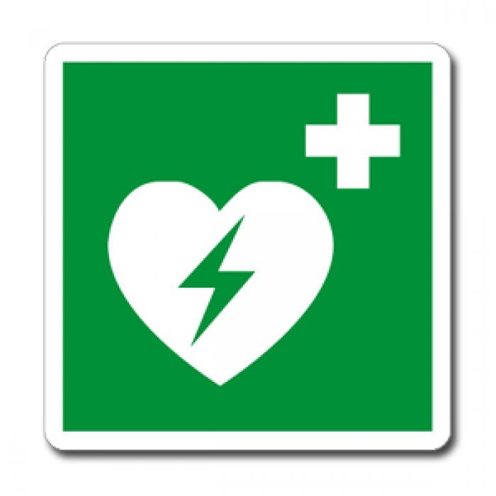 DEFIBRILLATORE DI EMERGENZA NORMA UNI EN ISO 7010 (E0101743)