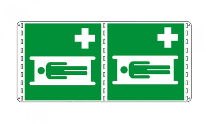 BARELLA DI EMERGENZA BIFACCIALE NORMA UNI EN ISO 7010 (E013B1715)