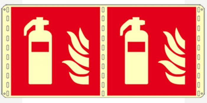 ESTINTORE FOTOLUMINESCENTE BIFACCIALE NORMA UNI EN ISO 7010 (F001LB1600)
