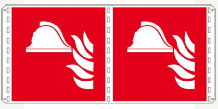 CORREDO IDRANTE SOTTOSUOLO (CON TESTO) BIFACCIALE NORMA UNI EN ISO 7010 (F004B1693)