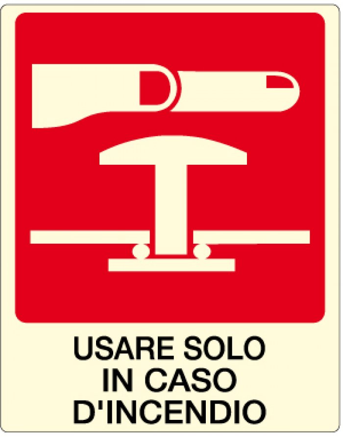 LUM PULSANTE USARE SOLO IN CASO DI INCENDIO (L1678)