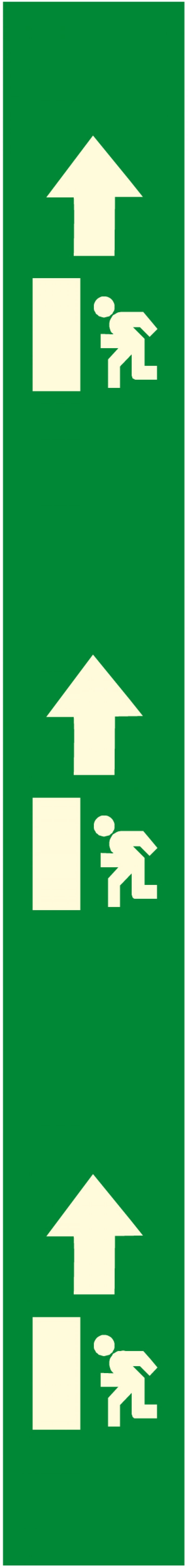 SEGNALE A PAVIMENTO IN ALLUMINIO FORMATO MM 115X 990 LUMINESCENTE PERC VS USC EM (L1844)