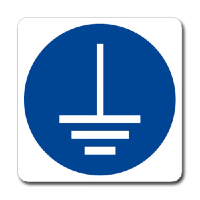 COLLEGARE A TERRA L'AUTOCISTERNA PRIMA DI INIZIARE LO SCARICO (CON TESTO) NORMA UNI EN ISO 7010 (M0051052)