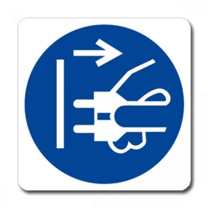 STACCARE LA CORRENTE (CON TESTO) NORMA UNI EN ISO 7010 (M0061062)