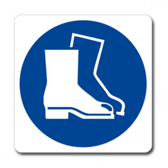 OBBLIGATORIO INDOSSARE LE CALZATURE DI SICUREZZA NORMA UNI EN ISO 7010 (M008900)