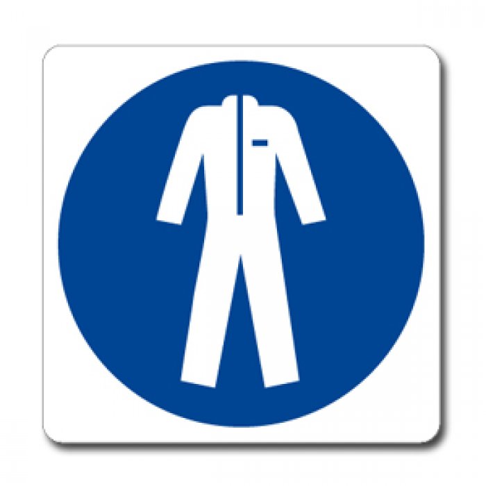 OBBLIGATORIO INDOSSARE GLI INDUMENTI PROTETTIVI NORMA UNI EN ISO 7010 (M010911)