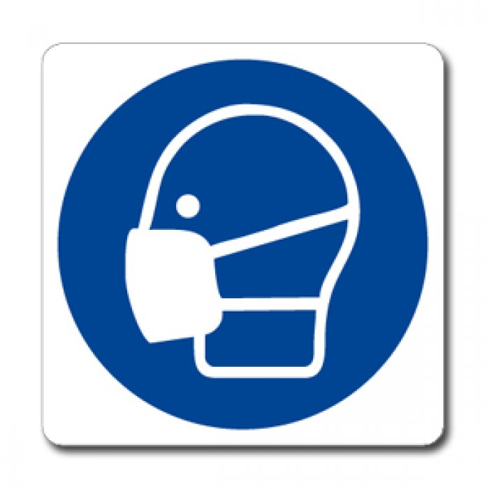 OBBLIGATORIO INDOSSARE LA MASCHERA NORMA UNI EN ISO 7010 (M016935)