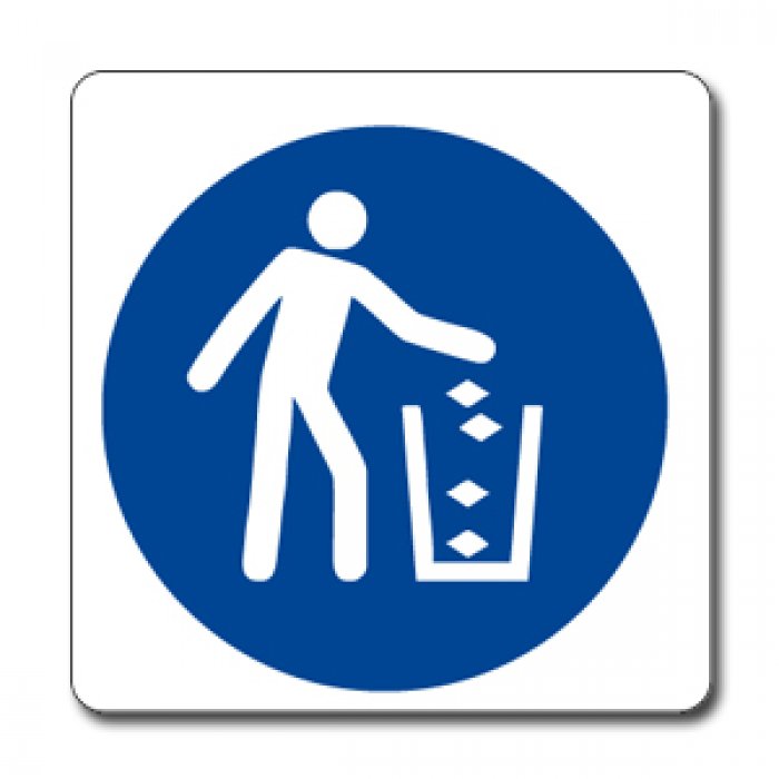 OBBLIGATORIO USARE IL CESTINO NORMA UNI EN ISO 7010 (M030926)