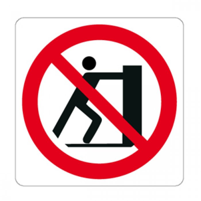 VIETATO SPINGERE (CON TESTO) NORMA UNI EN ISO 7010 (P0171485)