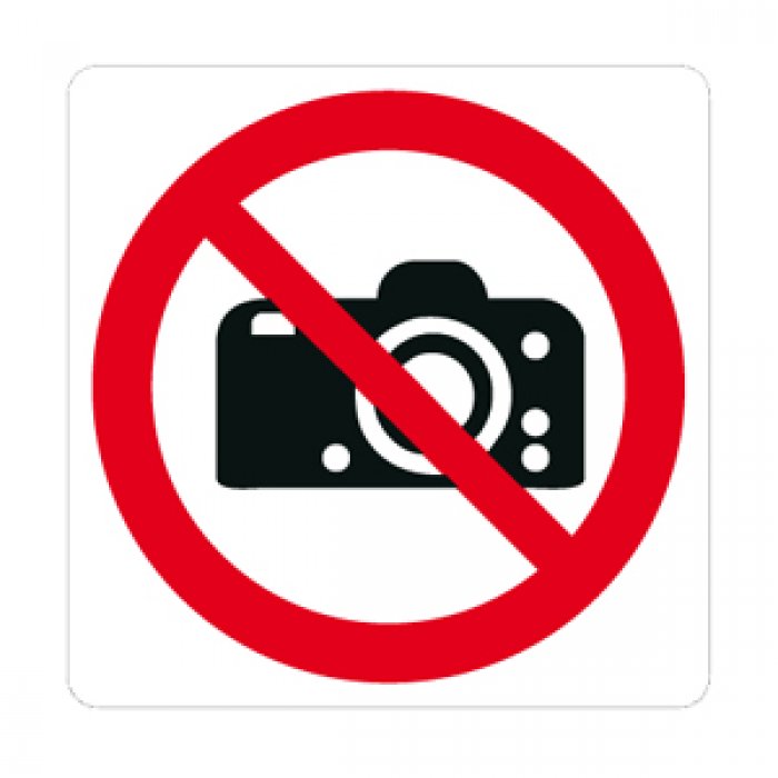 VIETATO FOTOGRAFARE (IT-INGL-FR-TED) NORMA UNI EN ISO 7010 (P029837)