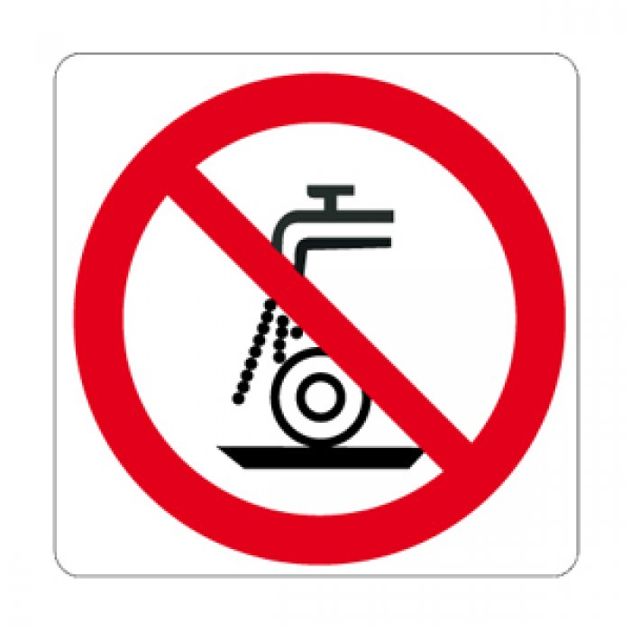 VIETATO EFFETTUARE RETTIFICHE A UMIDO NORMA UNI EN ISO 7010 (P0331479)