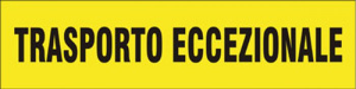 PANNELLO PER TRASPORTO ECCEZIONALE ALL. RIFR. CL 2 FORMATO MM 600X150 (PAR7002)